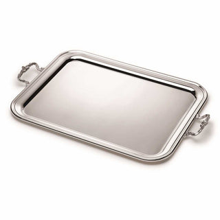 Broggi Classica rectangular tray with handles 62x48 cm. silver plated nickel - Buy now on ShopDecor - Discover the best products by BROGGI design
