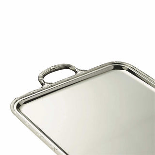 Broggi Rubans rectangular tray with handles 55x41 cm. silver plated nickel - Buy now on ShopDecor - Discover the best products by BROGGI design