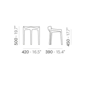 Pedrali Happy 491 plastic stool with seat H.45 cm. - Buy now on ShopDecor - Discover the best products by PEDRALI design