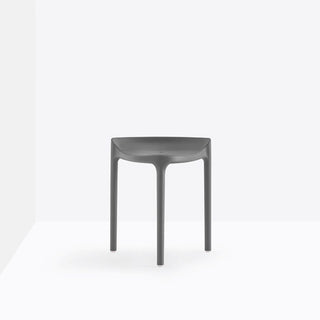 Pedrali Happy 491 plastic stool with seat H.45 cm. Pedrali Anthracite grey GA - Buy now on ShopDecor - Discover the best products by PEDRALI design