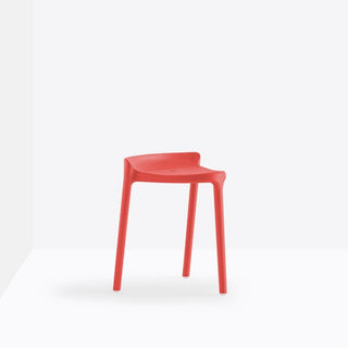 Pedrali Happy 491 plastic stool with seat H.45 cm. Pedrali Red RO400E - Buy now on ShopDecor - Discover the best products by PEDRALI design