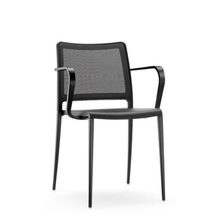 Pedrali Mya 706/2 chair with armrests and backrest in textilene Black - Buy now on ShopDecor - Discover the best products by PEDRALI design