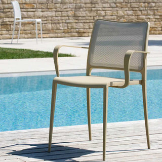 Pedrali Mya 706/2 chair with armrests and backrest in textilene - Buy now on ShopDecor - Discover the best products by PEDRALI design