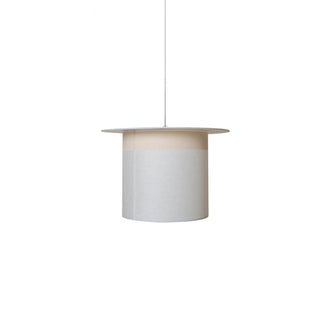 Karman Wow suspension lamp cylinder in white linen - Buy now on ShopDecor - Discover the best products by KARMAN design