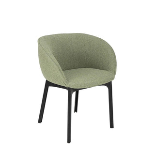 Kartell Charla armchair in Orsetto fabric with black structure Kartell Orsetto 2 Green - Buy now on ShopDecor - Discover the best products by KARTELL design