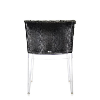 Kartell Mademoiselle Kravitz armchair faux-fur snake printed fabric with transparent structure - Buy now on ShopDecor - Discover the best products by KARTELL design