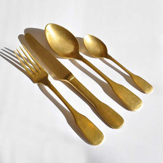 KnIndustrie Brick Lane Set 24 cutlery - PVD gold - Buy now on ShopDecor - Discover the best products by KNINDUSTRIE design