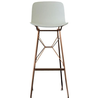 Magis Troy Wireframe high stool in polypropylene with copper structure h. 102 cm. - Buy now on ShopDecor - Discover the best products by MAGIS design
