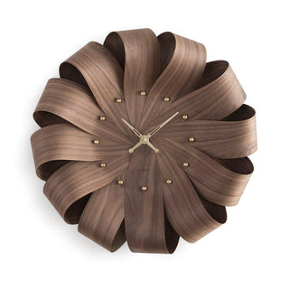 Nomon Brisa Walnut wall clock diam. 52 cm. Brass - Buy now on ShopDecor - Discover the best products by NOMON design