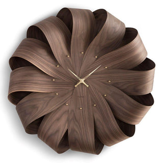 Nomon Brisa XL Walnut wall clock diam. 75 cm. Brass - Buy now on ShopDecor - Discover the best products by NOMON design