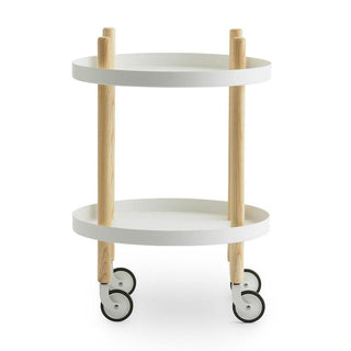 Normann Copenhagen Block table diam 45 cm. with natural ash legs Normann Copenhagen Block White - Buy now on ShopDecor - Discover the best products by NORMANN COPENHAGEN design