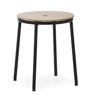 Normann Copenhagen Circa black steel stool with oak seat h. 45 cm. Normann Copenhagen Circa Oak - Buy now on ShopDecor - Discover the best products by NORMANN COPENHAGEN design
