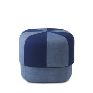 Normann Copenhagen Circus Duo Small fabric pouf 46x46cm. with h.40 cm. Normann Copenhagen Circus Duo Blue - Buy now on ShopDecor - Discover the best products by NORMANN COPENHAGEN design