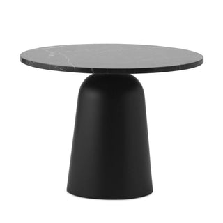Normann Copenhagen Turn adjustable steel table diam. 55 cm. with marble top Normann Copenhagen Turn Black Marble - Buy now on ShopDecor - Discover the best products by NORMANN COPENHAGEN design