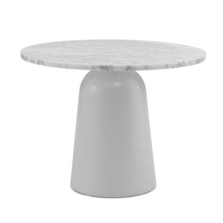 Normann Copenhagen Turn adjustable steel table diam. 55 cm. with marble top Normann Copenhagen Turn White Marble - Buy now on ShopDecor - Discover the best products by NORMANN COPENHAGEN design