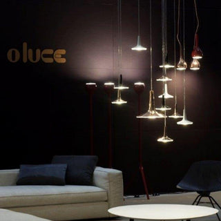 OLuce Kin 478 LED suspension lamp satin gold diam 15 cm. - Buy now on ShopDecor - Discover the best products by OLUCE design