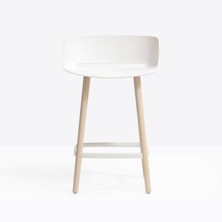 Pedrali Babila 2757 stool with ash legs seat H.64.5 cm. - Buy now on ShopDecor - Discover the best products by PEDRALI design