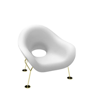 Qeeboo Pupa Armchair Brass Base Indoor by Andrea Branzi - Buy now on ShopDecor - Discover the best products by QEEBOO design